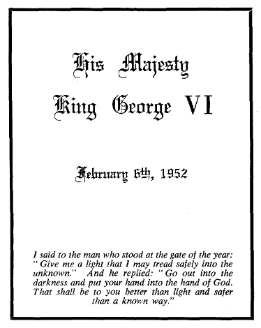 The Day the King Died…..Life at LGS in 1952 featured image
