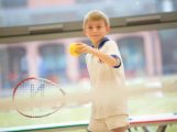 Fairfield pupil playing Indoor Tennis in the Gym