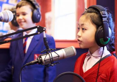 Fairfield children using the Radio Room
