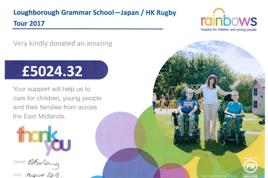 Rugby Tour Donate Pot of Gold to Rainbows featured image