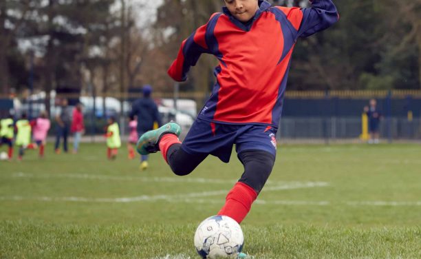 Fairfield pupil playing Football